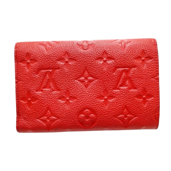 Louis Vuitton Monogram Empreinte Curieuse Compact Wallet in Cerise Red - Picture 4 of 15